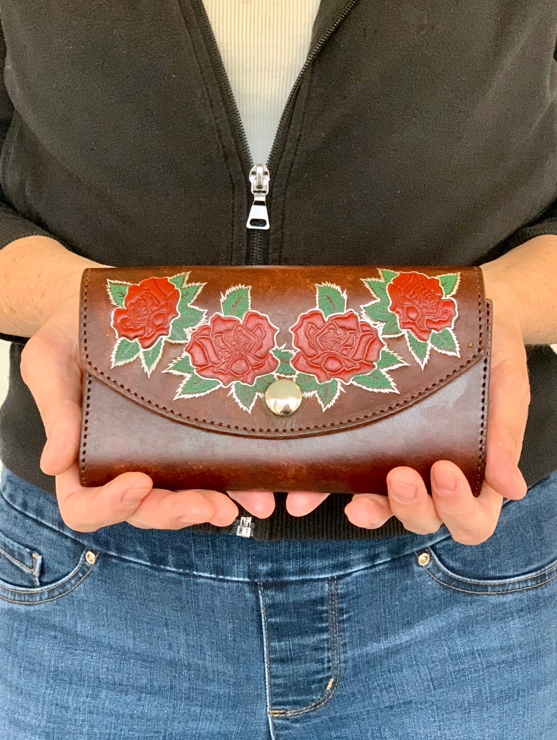 Custom Painted Wallet Clutch
