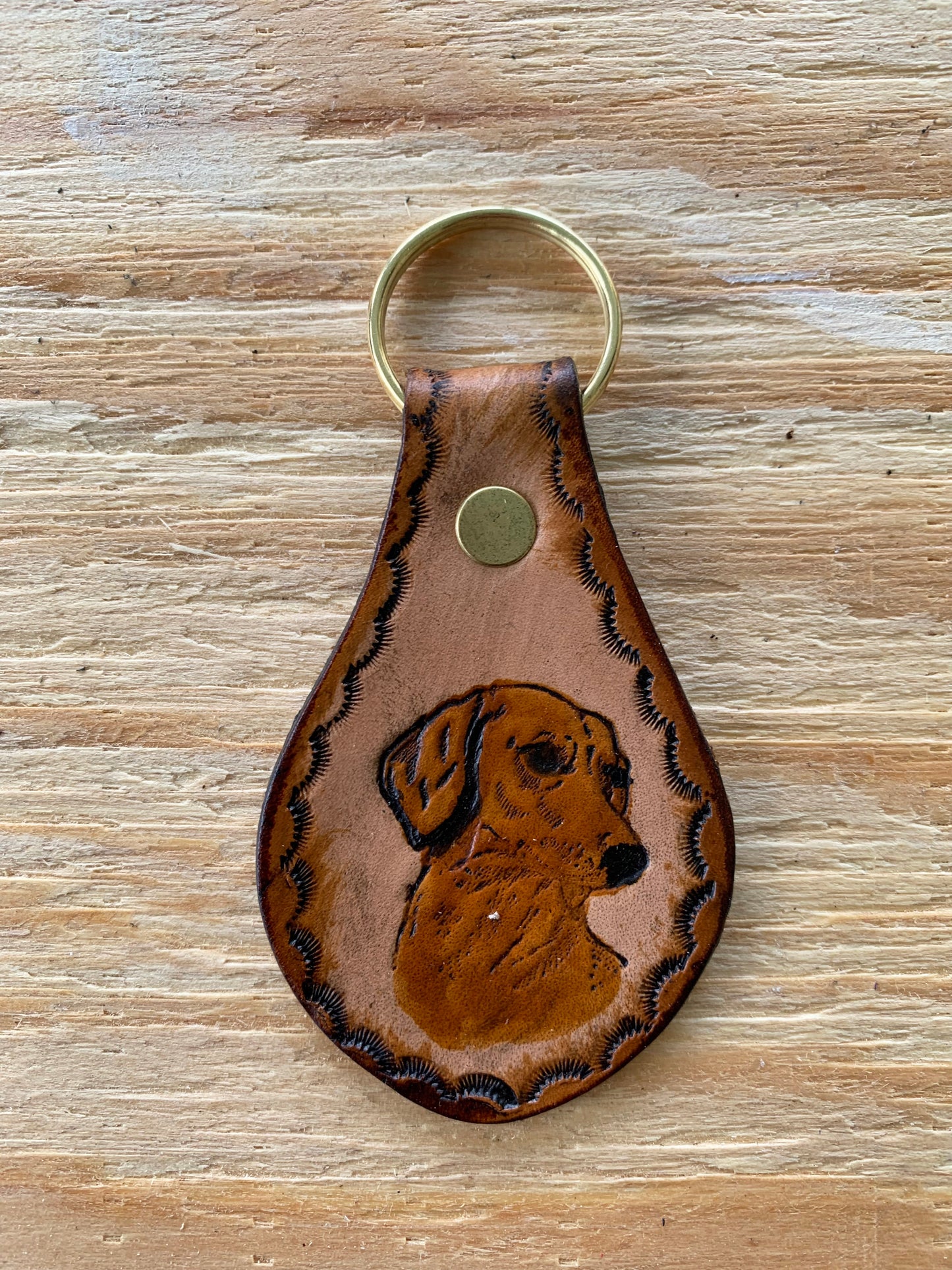 Dog Lovers Leather Keychain