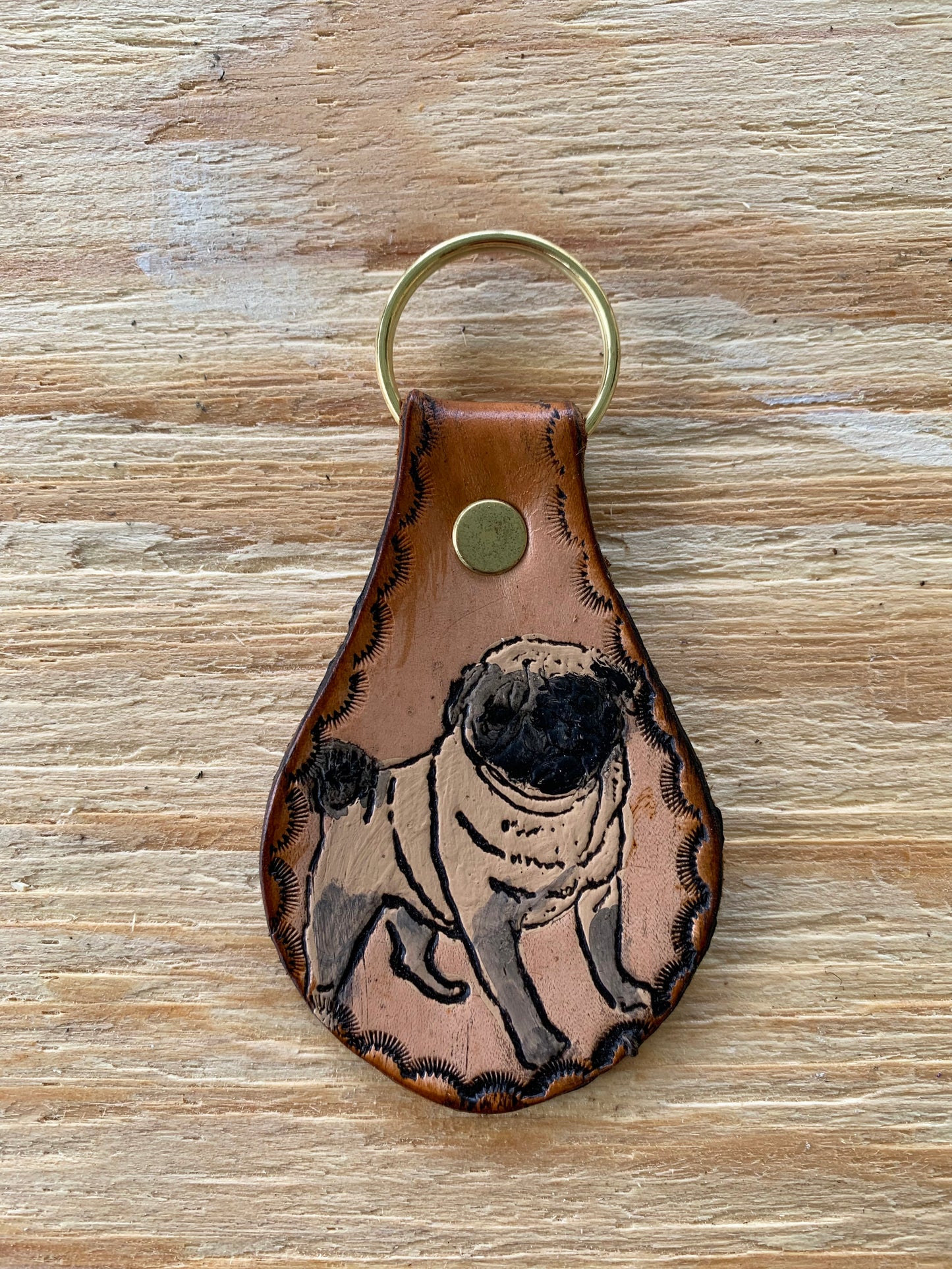 Dog Lovers Leather Keychain