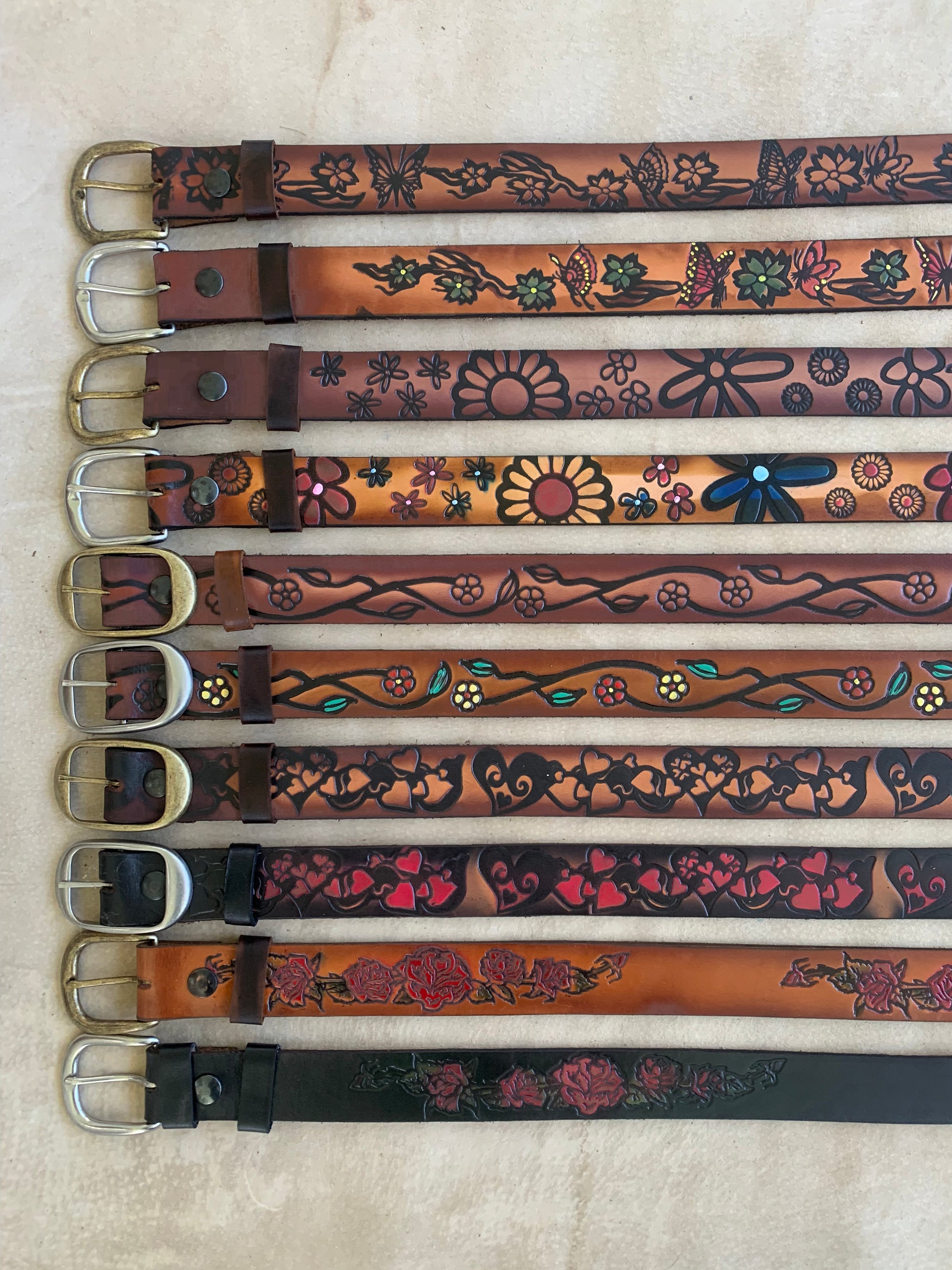 Wild & Vine Leather Belt - Custom handmade leather belt – Custom Leather  Creations