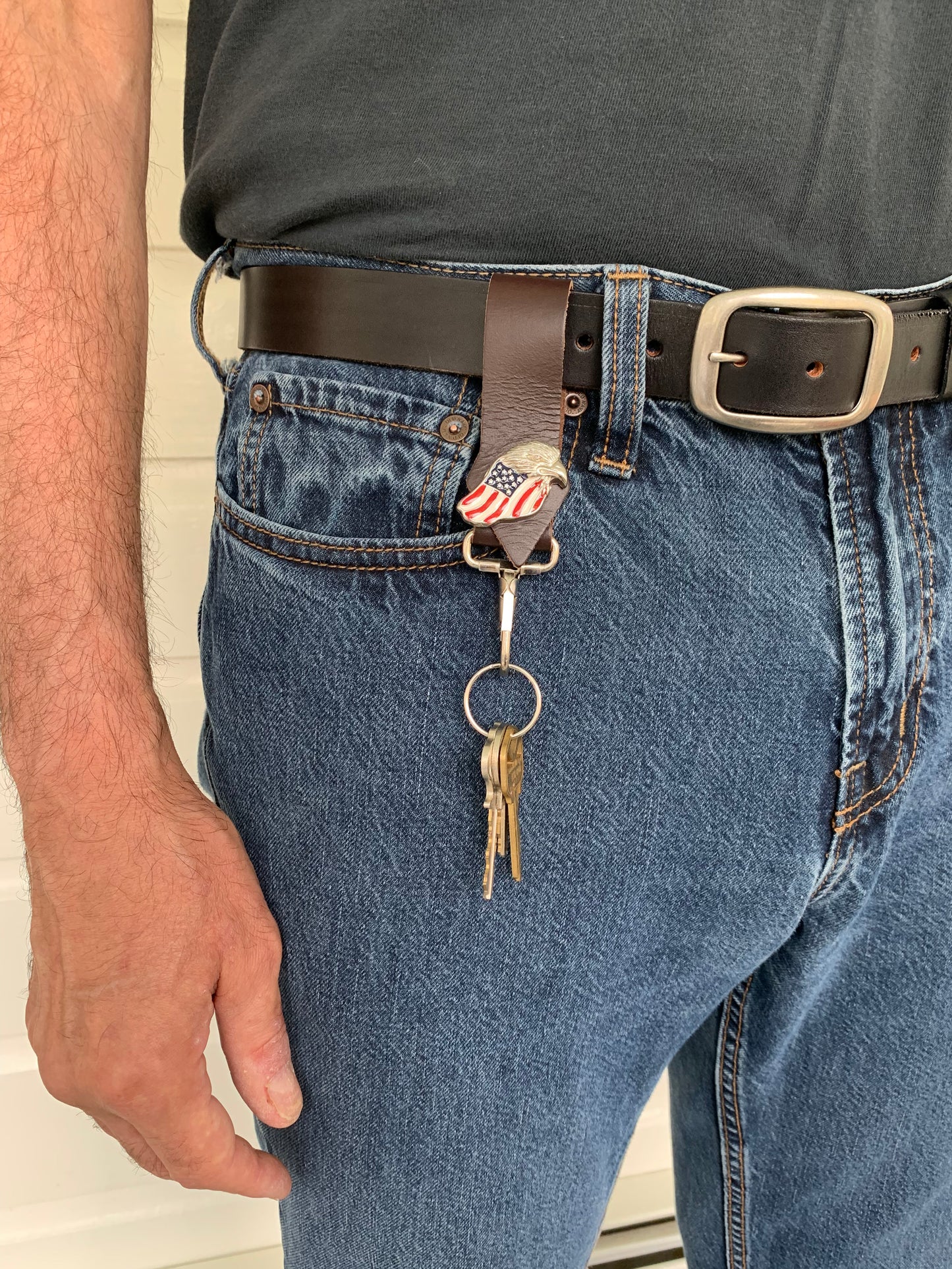 Front Line Leather Key Clips