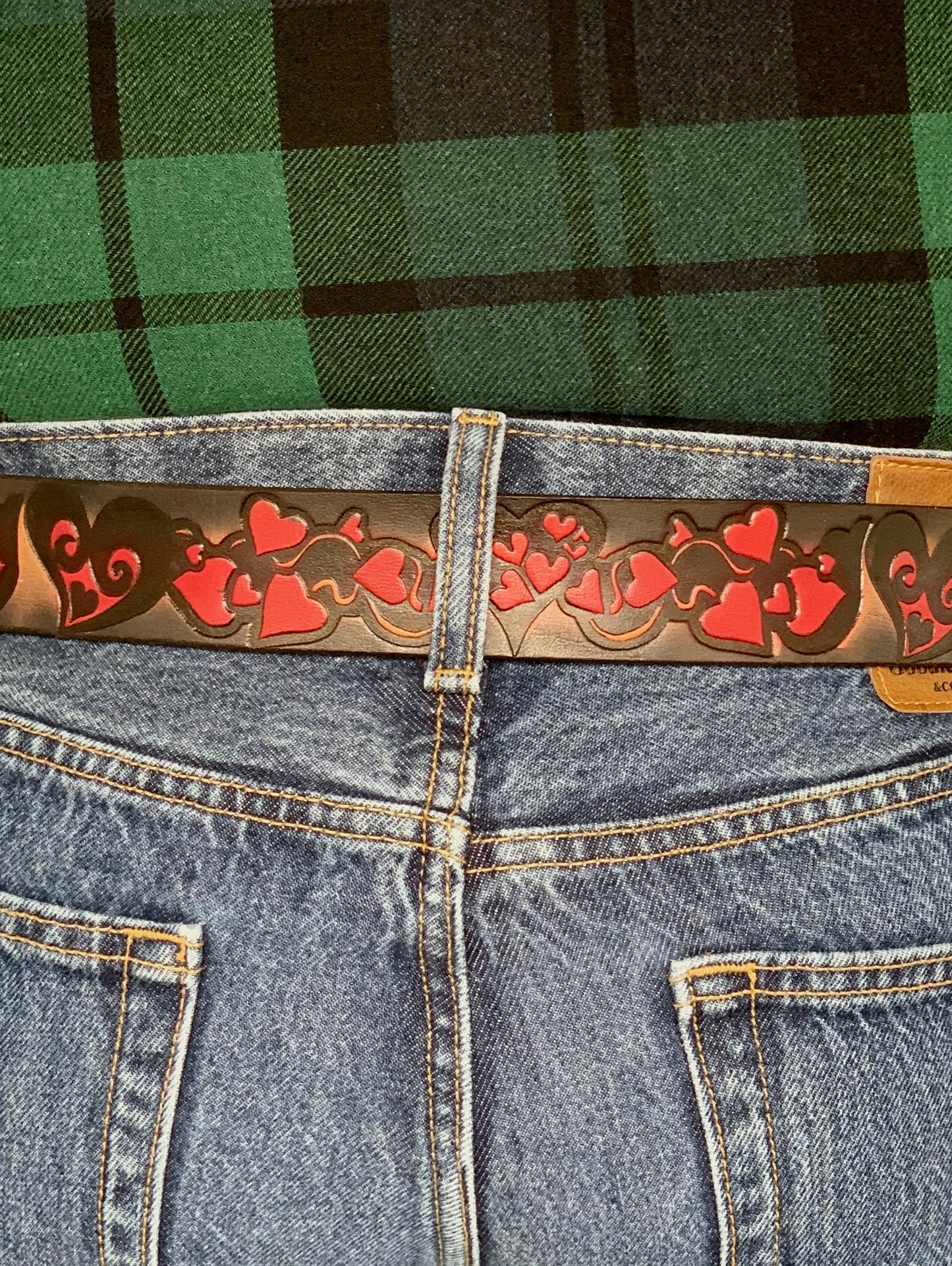 Leather Hearts Belt