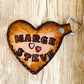 Personalized Leather Heart Keychain