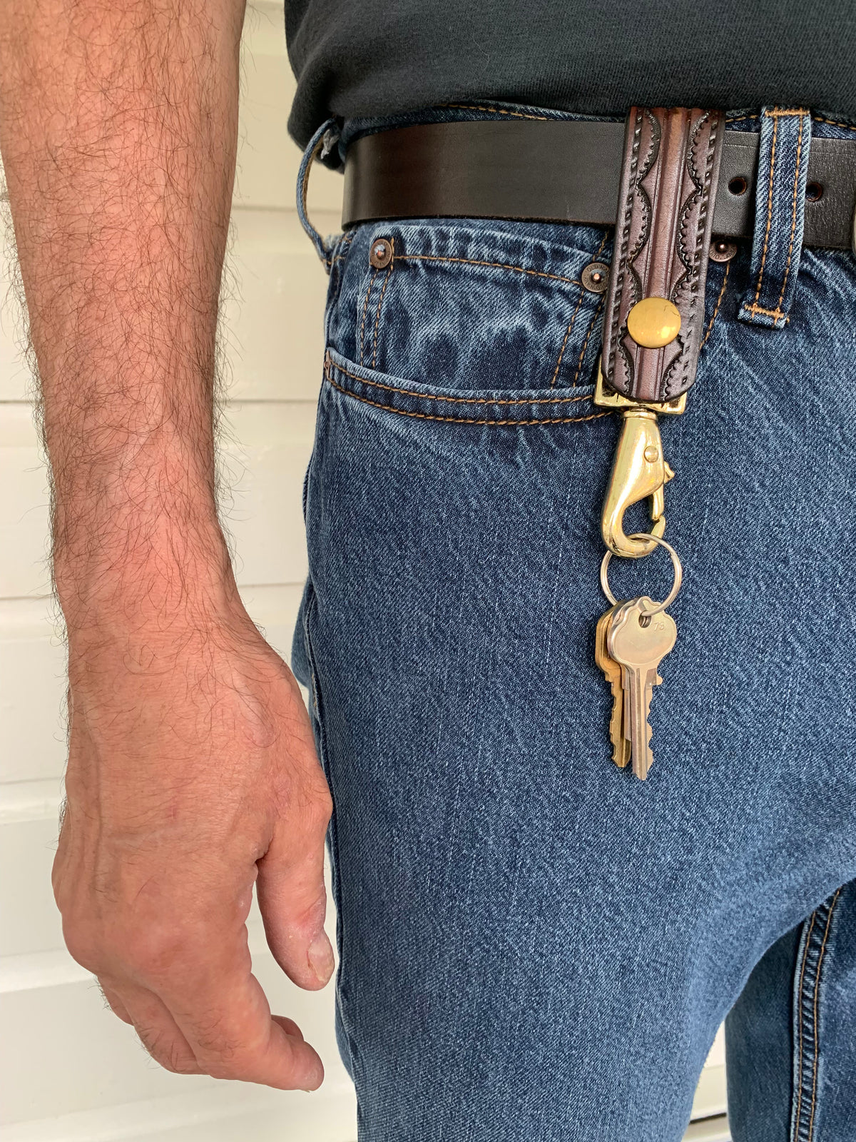 Pattern Key Strap Classic Patterned Leather Keystrap - custom handmade leather keychain ...