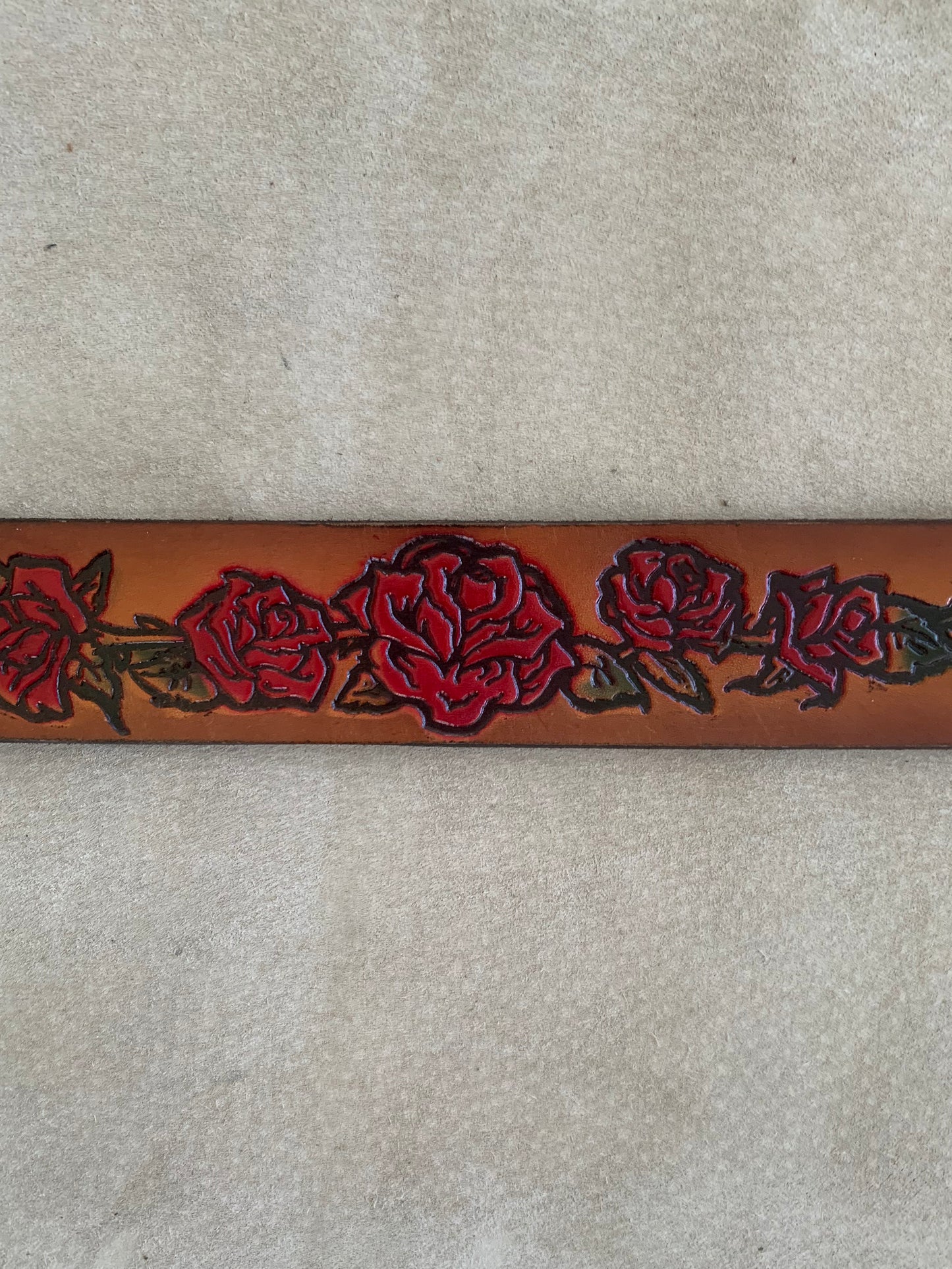 Leather Roses Belt